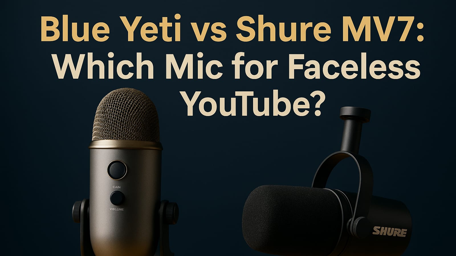 Blue Yeti vs Shure MV7: Which Mic for Faceless YouTube?